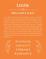Lizzie custom name meaning print in orange