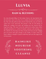 Lluvia custom name art showing meaning and origin in red