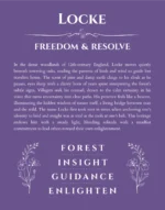 Locke personalized name art with origin story in purple