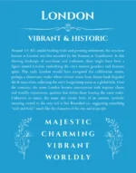 London custom name meaning print in blue