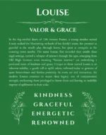 Louise custom name meaning print in dark green