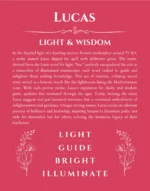 Lucas custom name print for wall display in red