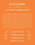 Lucciano custom name meaning print in orange