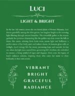 Luci personalized name print with origin and traits in dark green