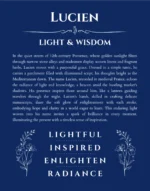 Lucien personalized wall art with the story of your name in deep blue