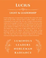 Lucius custom name print for wall display in orange