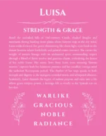 Luisa name meaning wall art by Get Your Story in pink