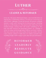 Luther custom name meaning print in pink