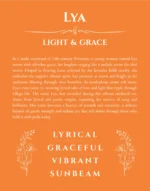 Lya custom name meaning print in orange