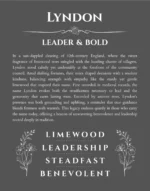 Lyndon name meaning gift print in gray