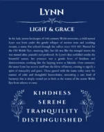 Lynn custom name print for wall display in deep blue