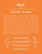 Mac personalized name meaning print in orange