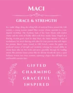 Maci personalized name meaning print in pink