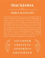 Mackenna personalized name meaning print in orange