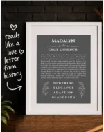 Madalyn custom name print for wall display