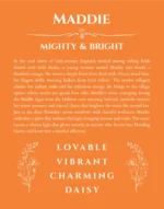 Maddie name meaning gift print in orange