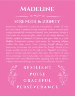 Madeline name meaning gift print in pink