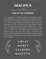 Magnus name meaning wall art by Get Your Story in gray