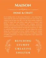 Maison custom name meaning print in orange