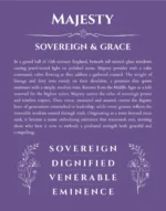 Majesty personalized wall art with the story of your name in purple