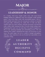 Major personalized name meaning print in purple