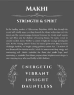 Makhi custom name art showing meaning and origin in gray