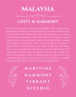 Malaysia personalized name print with origin and traits in pink
