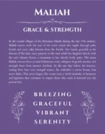 Maliah custom name print for wall display in purple