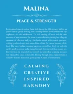 Malina name meaning wall art by Get Your Story in blue