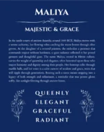 Maliya personalized wall art with the story of your name in deep blue