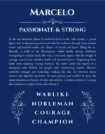 Marcelo custom name meaning print in deep blue