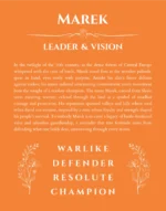 Marek name meaning gift print in orange