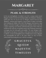 Margaret name meaning wall art by Get Your Story in gray