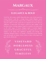 Margaux name origin print with meaning and traits in pink