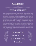 Margie custom name print for wall display in purple