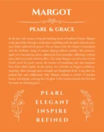 Margot name meaning gift print in orange