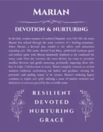 Marian personalized name meaning print in purple
