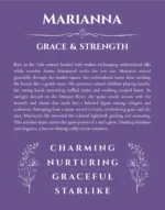 Marianna custom name meaning print in purple