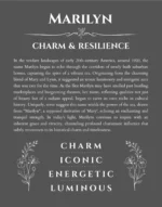 Marilyn name origin print with meaning and traits in gray