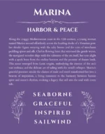 Marina name meaning gift print in purple