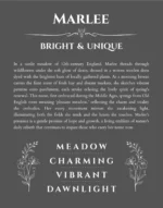 Marlee custom name print for wall display in gray
