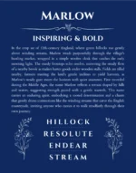 Marlow name meaning gift print in deep blue