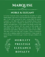 Marquise custom name meaning print in dark green
