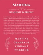 Martina name meaning gift print in red
