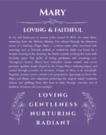 Mary personalized wall art with the story of your name in purple