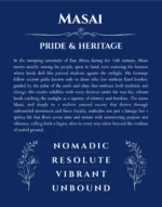 Masai custom name meaning print in deep blue