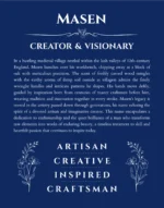 Masen custom name meaning print in deep blue