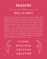 Mason personalized name meaning print in red