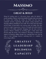 Massimo name meaning wall art by Get Your Story in navy blue