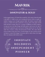 Mavrik personalized name meaning print in purple